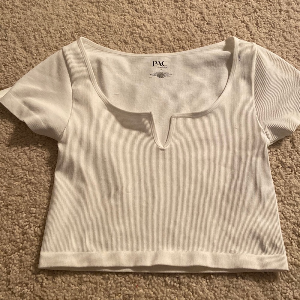 white crop top from pacsun